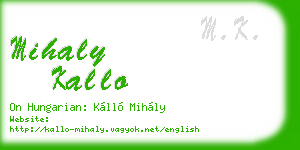 mihaly kallo business card